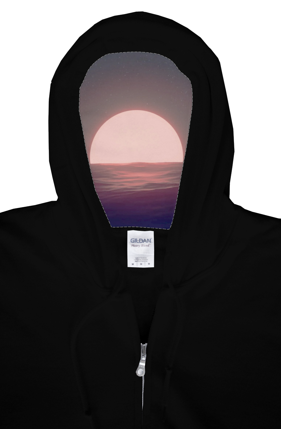 black zip hoody
