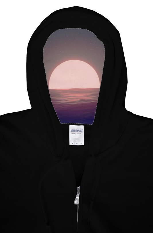 black zip hoody